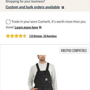 Carhartt Black Bib Overalls